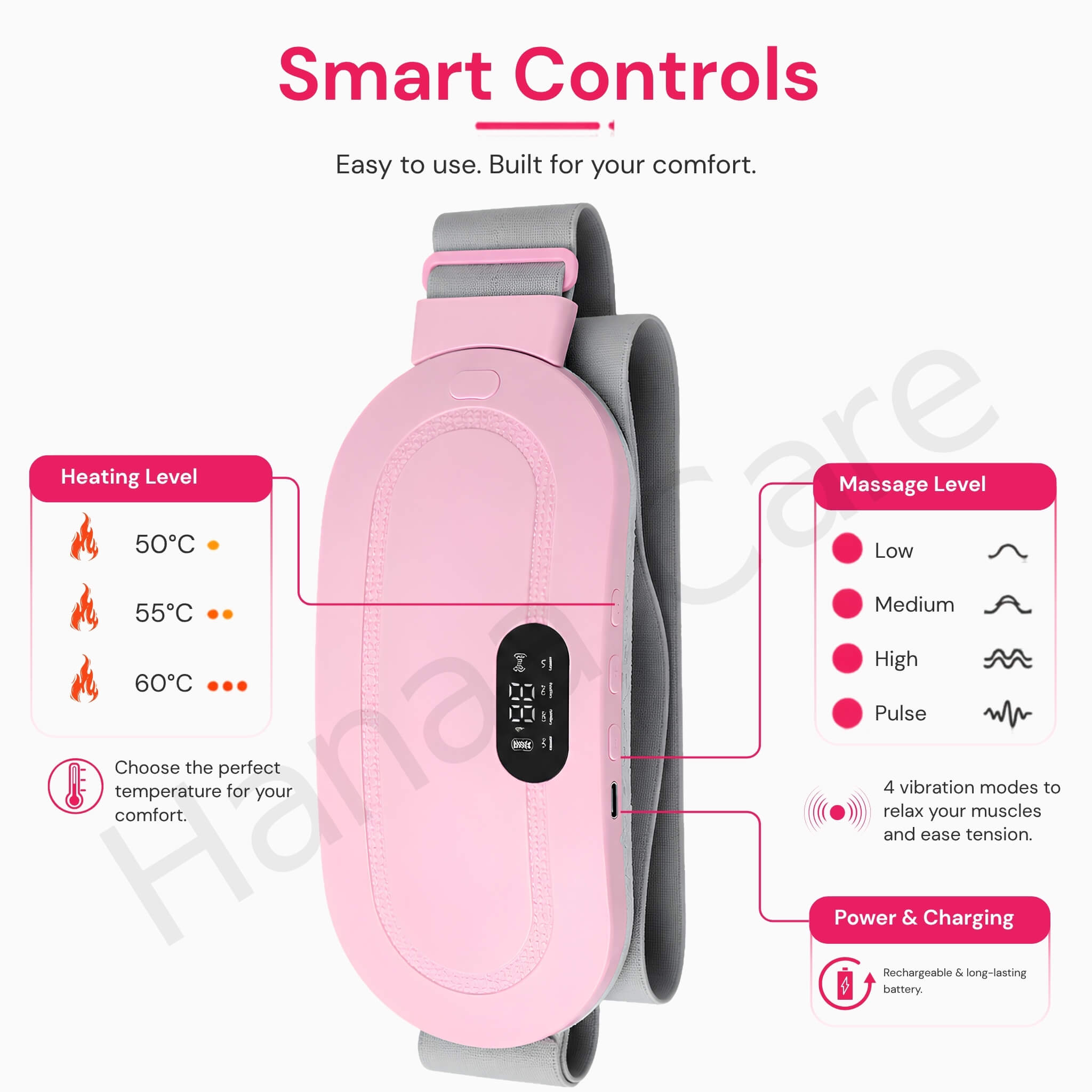 Heating Pad for Period Pain Relief | Electric Heat Belt | TK Gadgets